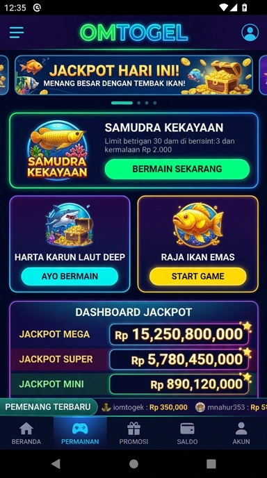 omtogel — layar beranda